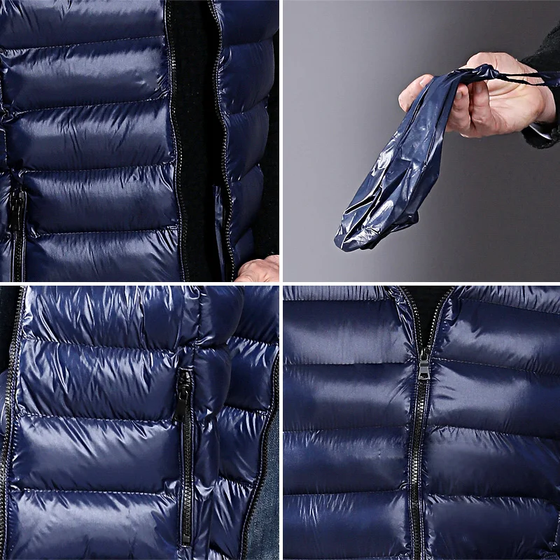 COUTUDI M-5XL Men's Sleeveless jacket Vest Winter Casual Slim Coats Sequins Men's Duck Down Vest Plus Size Waistcoat for male COUTUDI M-5XL Men's Sleeveless jacket Vest Winter Casual Slim Coats Sequins Men's Duck Down Vest Plus Size Waistcoat for male