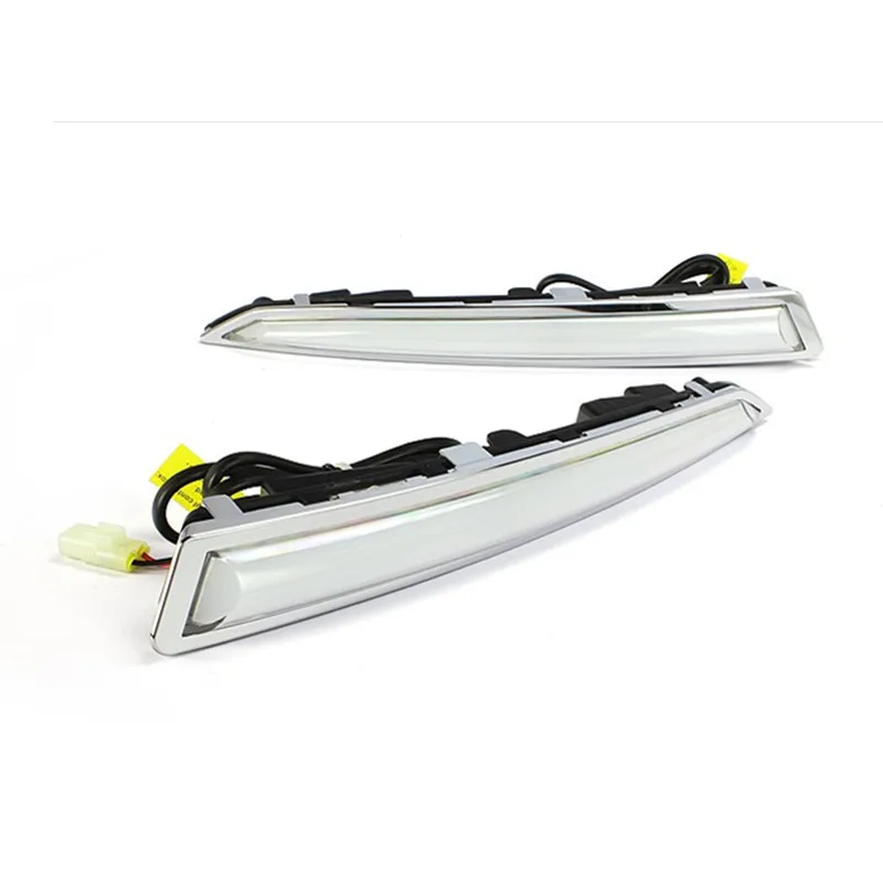 Hot sale! LED DRL For  Kuga 2013 2014 2015 Daytime Running Lights Eyelids lamp with yellow Turn Signal Light