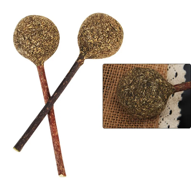 

1PC Interesting Cat Toy Catnip Lollipop Teething stick Catnip Ball with Stick Healthy Pet Cat Mint Toys