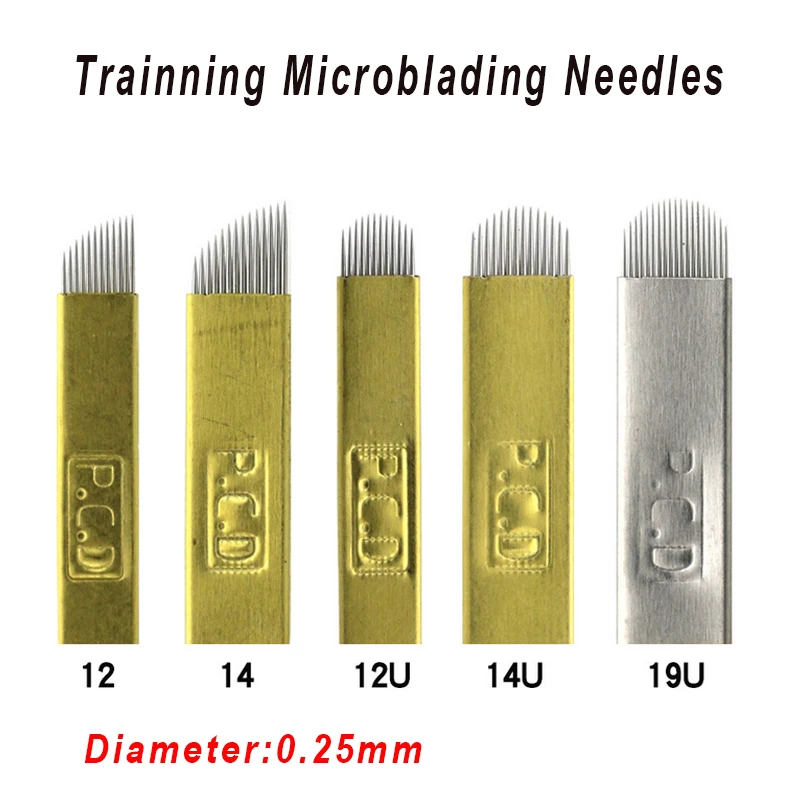 

0.25mm 12 14 12U 14U 19U Permanent Makeup Eyebrow flex Tattoo Needles Blade For 3D Microblading lamina blade