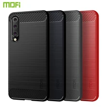 MOFi For Xiaomi Mi 9 SE 5.97 Cover Silicone Soft TPU Carbon Fiber Brushed Protective Back Cover For Xiaomi Mi9 SE Phone Cases brushed texture carbon fiber shockproof tpu case for xiaomi mi 8 se black