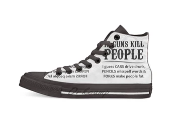 

If Guns Kill People 2nd Amendment Gifts Novelty Design Casual Canvas Shoes Custom shoes Drop Shipping