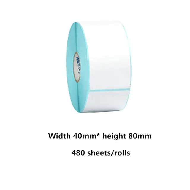 Special Price 40*80mm Thermal paper 480 sheets/rolls sticker label barcode Thermal printer sticker tag  price waterproof sticker