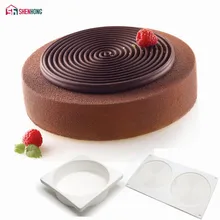 SHENHONG 2 шт турбийон торт плесень 3D антипригарные силиконовые формы для искусства мусс Moule Silikonowe выпечки Кондитерские инструменты для Маффин домового