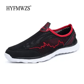 

HYFWMZS 2018 Hot Sale Slip On Shoes For Men Aqua Shoes Krasovki Comfortable Beach Shoes Men Non-slip Light Weight Water Shoes