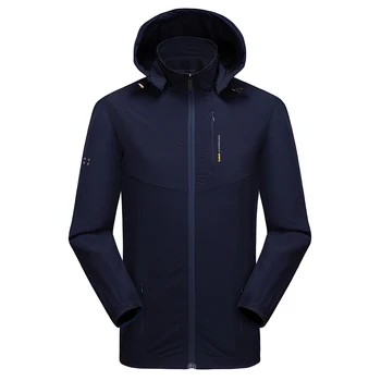 

8XL Plus Size Men Autumn Hooded Casual Elastic WaterProof Jacket Coat Trench Men 2019 Brand Fashion Detachable Hat Jackets Men