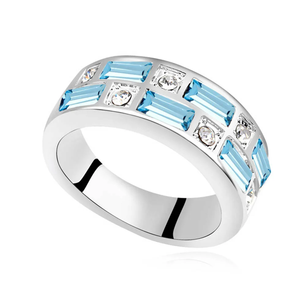 

2016 Hot Sale Casual square charming finger ring for Party With Crystals from SWAROVSKI Christmas gift