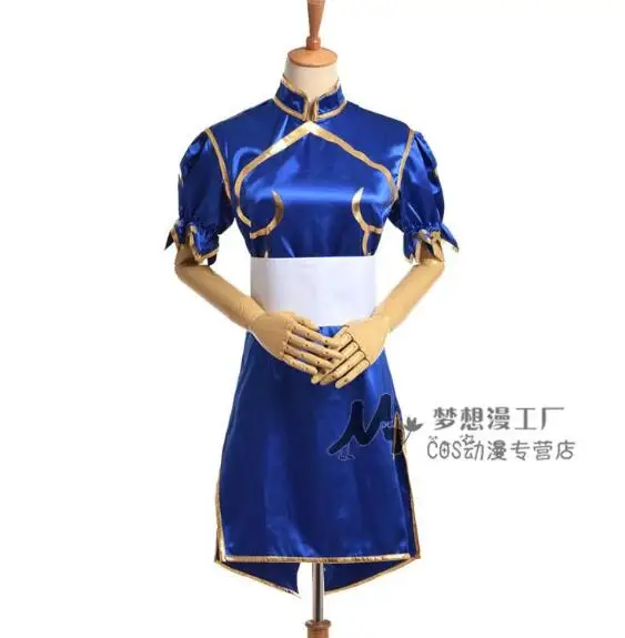 

Game Street Fighter Chun Li Blue Dress Cosplay Costume