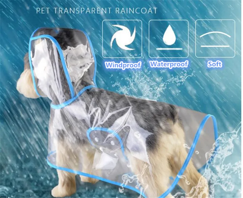 F80 Pet собачьи плащи собаки водонепроницаемый ветрозащитный EVA дождевик