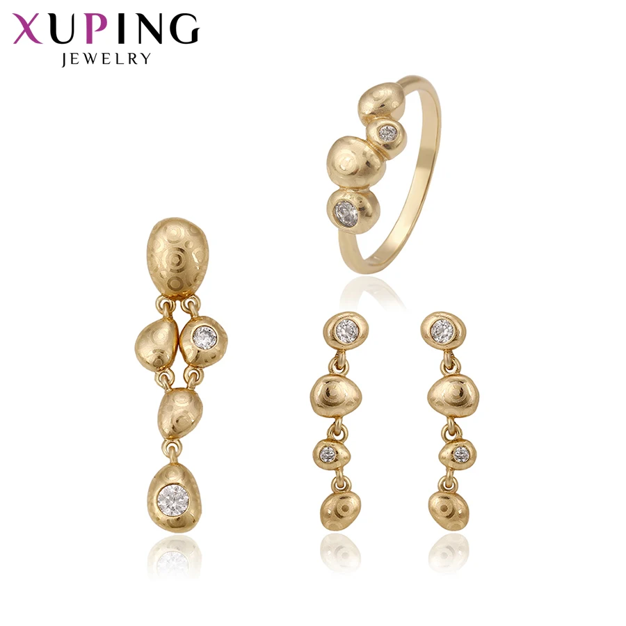 

Xuping Fashion Luxury Gold Color Plated Set for Girl Women Charm Style Imitation Jewelry Sets Gift for Wedding S67,5-63335