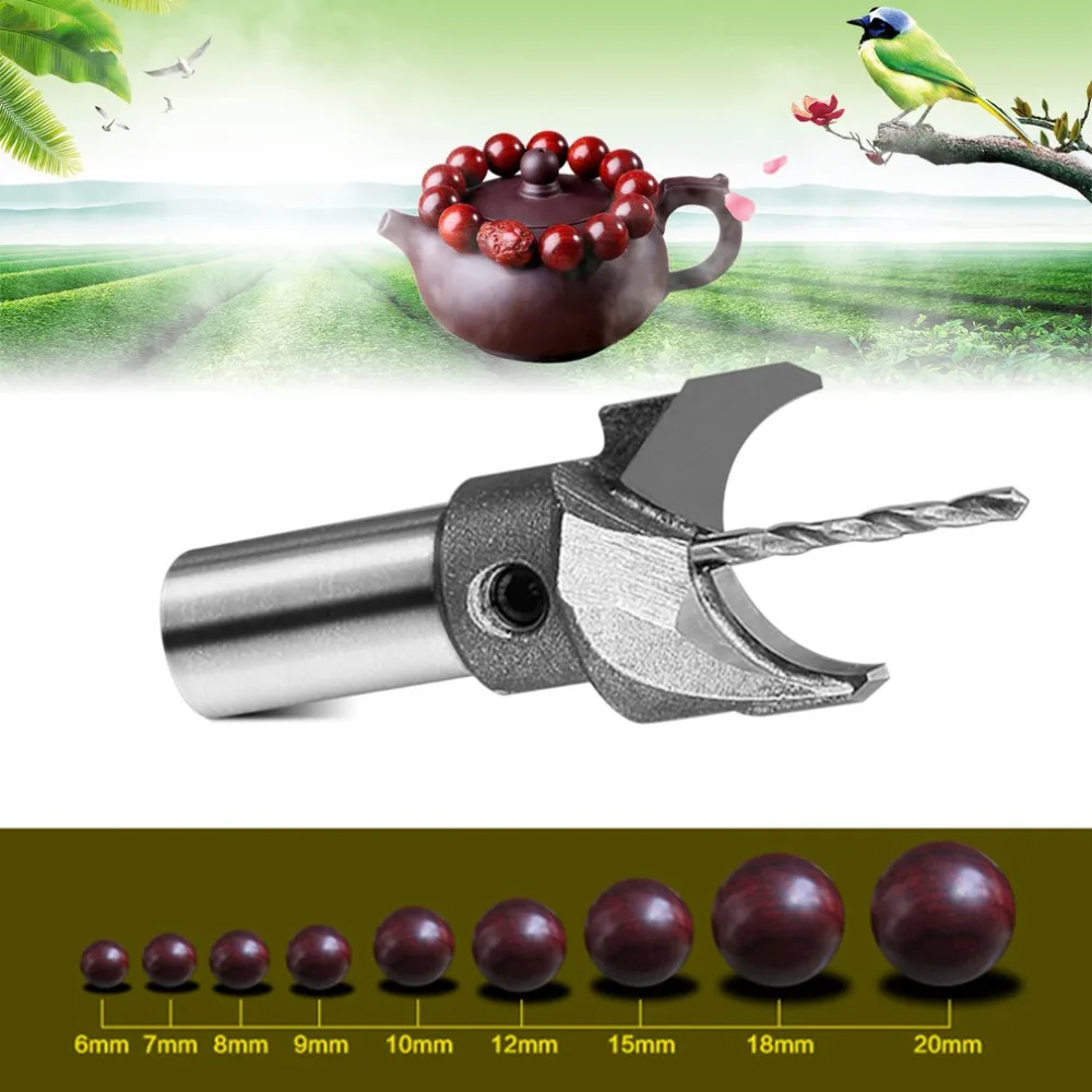 

Hard Alloy Cutter 6mm-35mm Router Bit Processing Wooden Bead Ball Knife Cutter Buddha Beads Drilling Bit Tool For Woodworking