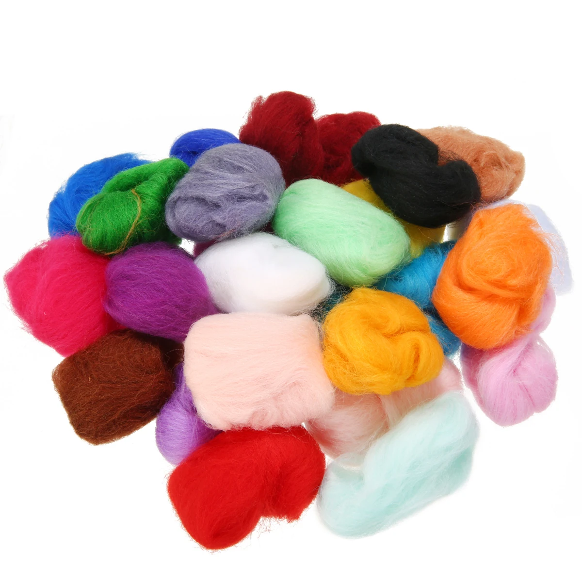 Colorful Wool Felt Starter Craft DIY Needlework Kit 36 Color 3g Felting Wool Fiber For Home Spinning Sewing Needle Felting