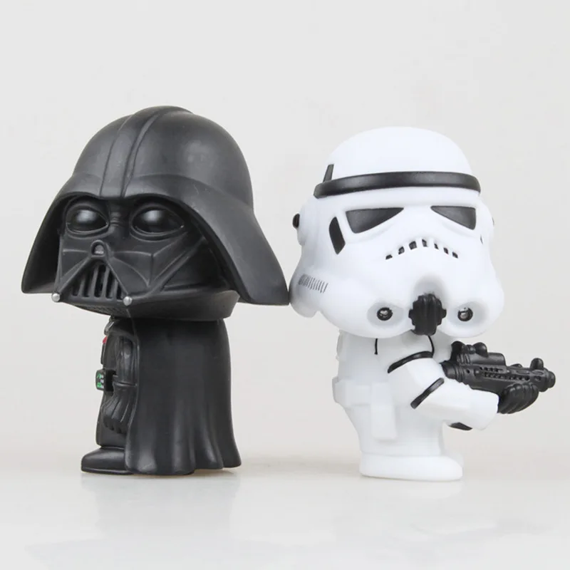 

Q Version Star Wars Figure Action Model Cute The Force Awakens Black Warrior Series Darth Vader Stormtrooper Toys For Kids Gifts