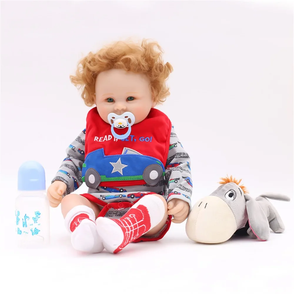 

SanyDoll 20 inch 50 cm Silicone baby reborn dolls, lifelike doll Lovely doll boys and girls holiday gifts
