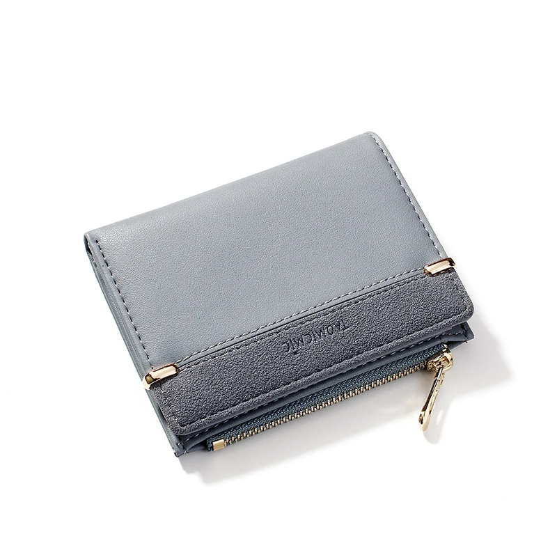 Women Wallets Leather Female Purse Mini Hasp Solid Multi-Cards Holder Fashion Coin Short Wallets Slim Small Wallet Zipper Hasp