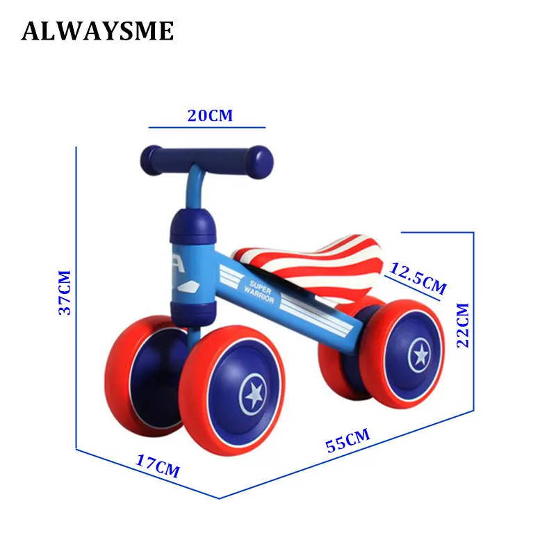 Всегда я нескользящие носки для маленьких детей Trike детские сначала велосипед ходунки для маленьких детей в возрасте 10 месяцев до 24 месяцев, для дома и улицы