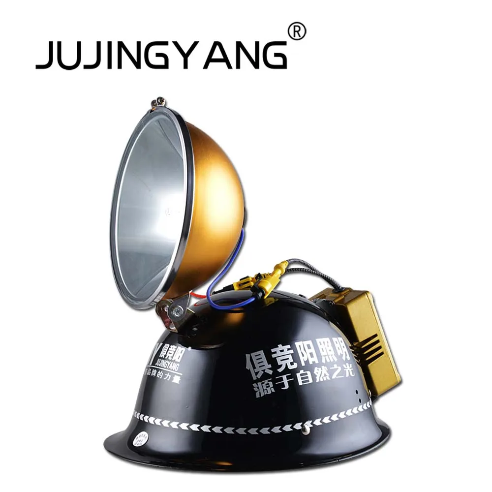 

JUJINGYANG Strong light 12v 150W HID headlight External DC Power Fast Starting Hunting xenon helmet lamp fishing searchlight