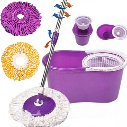 

item! Useful 360 Rotating Head Easy Magic Microfiber Spinning Floor Mop Bucket Head