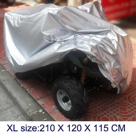 Для 190 т ATV Крышка Автомобиля пляжные крышка автомобиля ATV Крышка автомобиля ATV Автомобиль Обложки Silver - Название цвета: XL