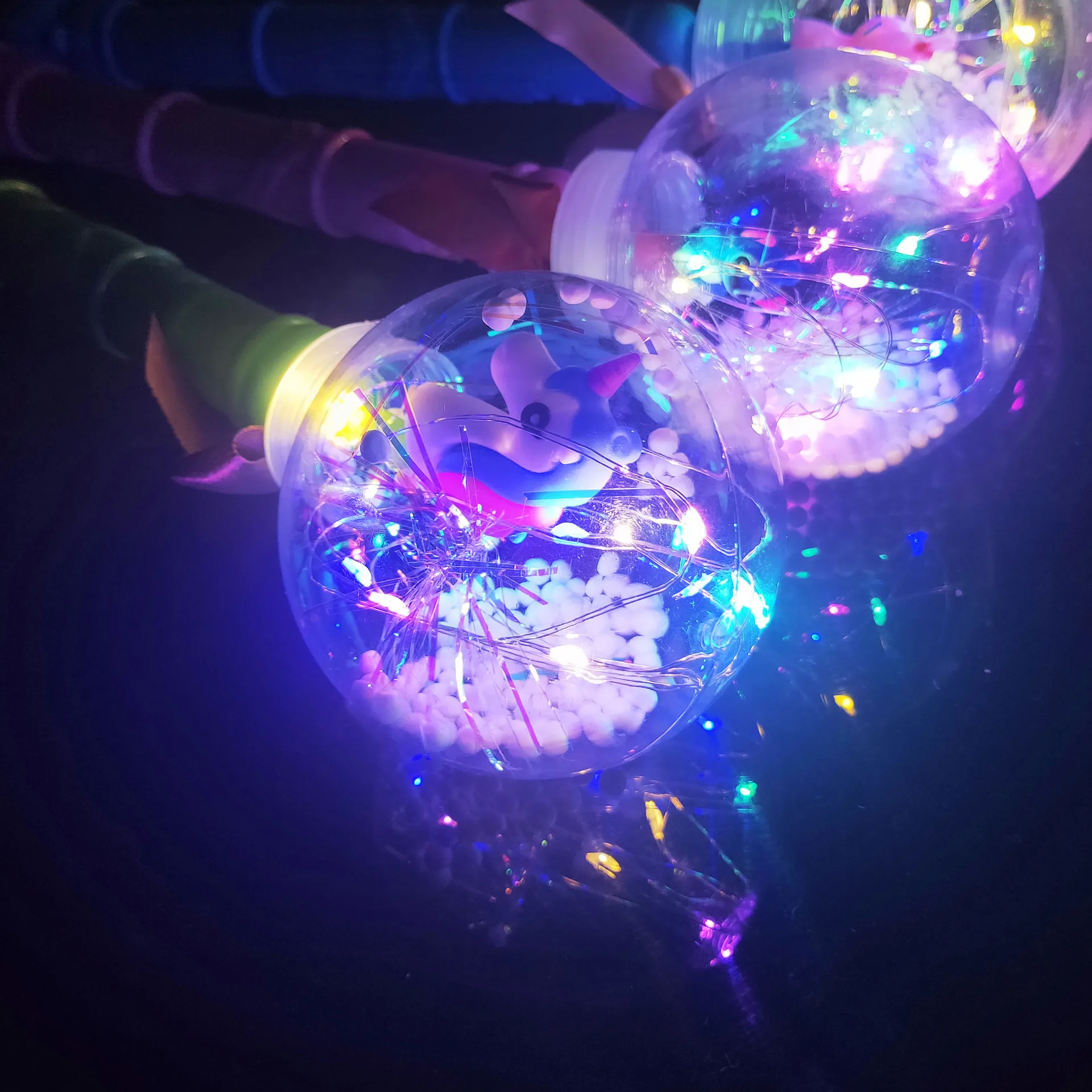 

Color Led Flash Light Stick Glowing Wave Ball,Magic Wand Light Bar Toys for Kids,Children Cartoon Toys Ball Celebration Party