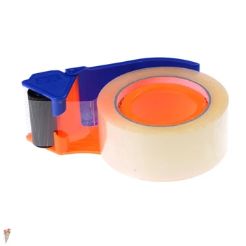 

Simple &Practical Sealing Packaging Parcel Plastic Roller 2" Width Tape Cutter Dispenser