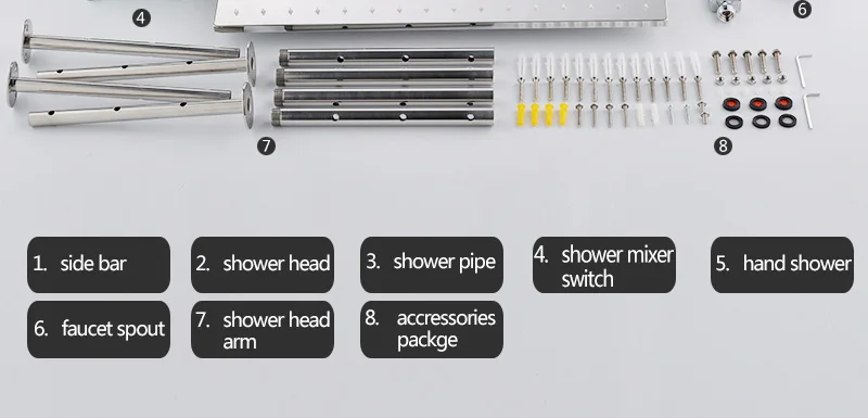 Ceiling Dart Concealed Embedded Wall Multi-Function Thermostatic Shower Shower Set with Lifting Rod Ceiling Spray Shower (29)