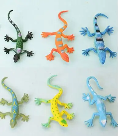 

12pcs/lot Simulation reptile toy model lizard gecko chameleon lizard environmental safety