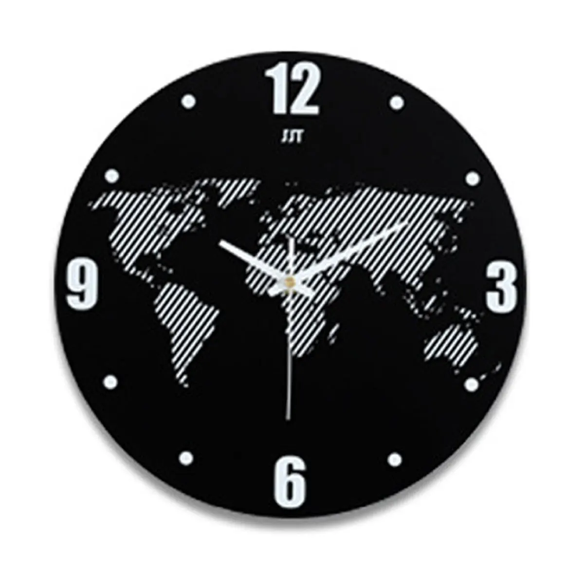 

Modern European Style Wall Clocks Silent World Map Wooden MDF Digital Wall Clock Round Large Wall Clocks For Home Office Decor