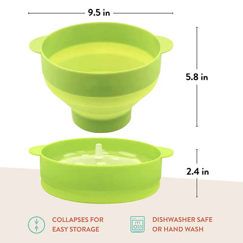 5 шт. попкорн для микроволновой печи, силиконовый попкорн, складная чаша без пвх и BPA бесплатно синий