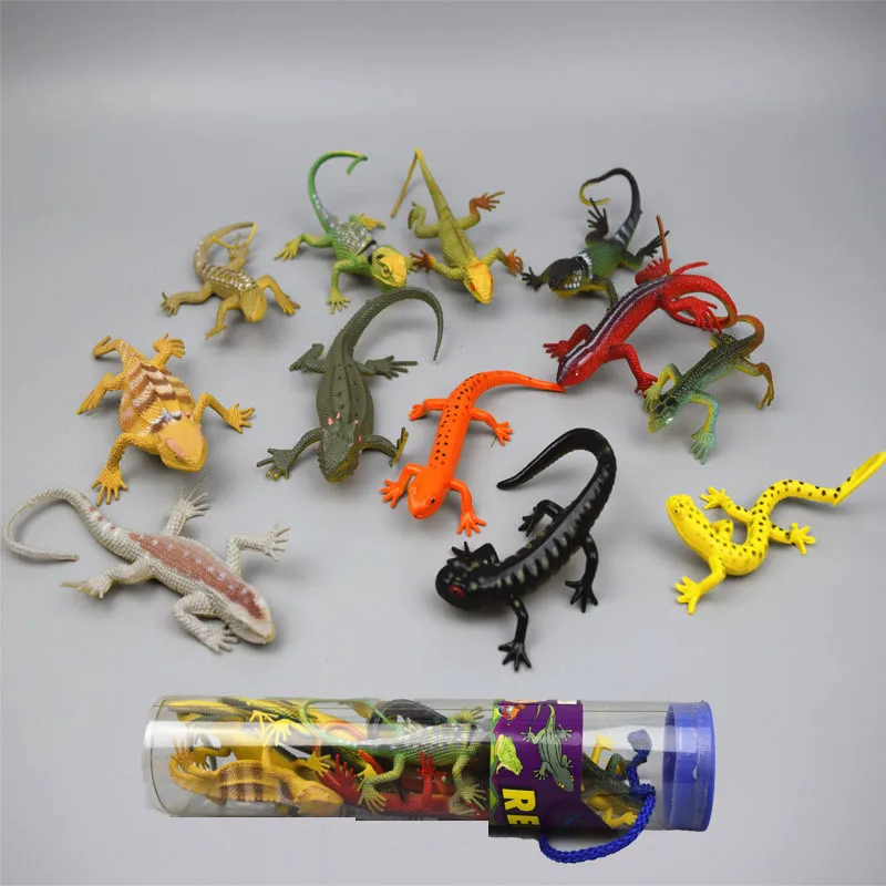 

Reptile Lizard models figures figurines set toys small plastic Simulation monster Chameleon insect Doll Gift For Children