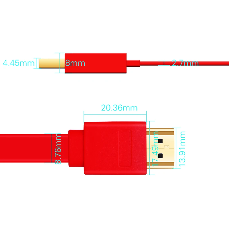 Lungfish hdmi кабель плоский кабель позолоченный 2,0 4k 60HZ HDMI кабель сплиттер коммутатор для HD tv ноутбука PS3 компьютера xbox