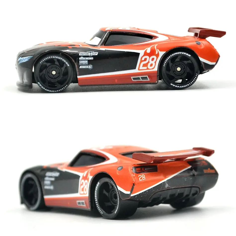 Disney Pixar Cars 3 Racing Center Tim beadless NO.28 металлический литой под давлением игрушечный