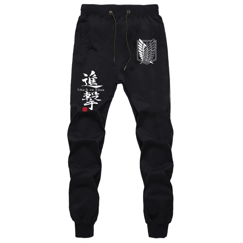 Аниме атака на Титанов Скаут полк принт Shingeki No Kyojin брюки повседневные брюки хлопковые брюки Jogger тренировочные брюки шаровары