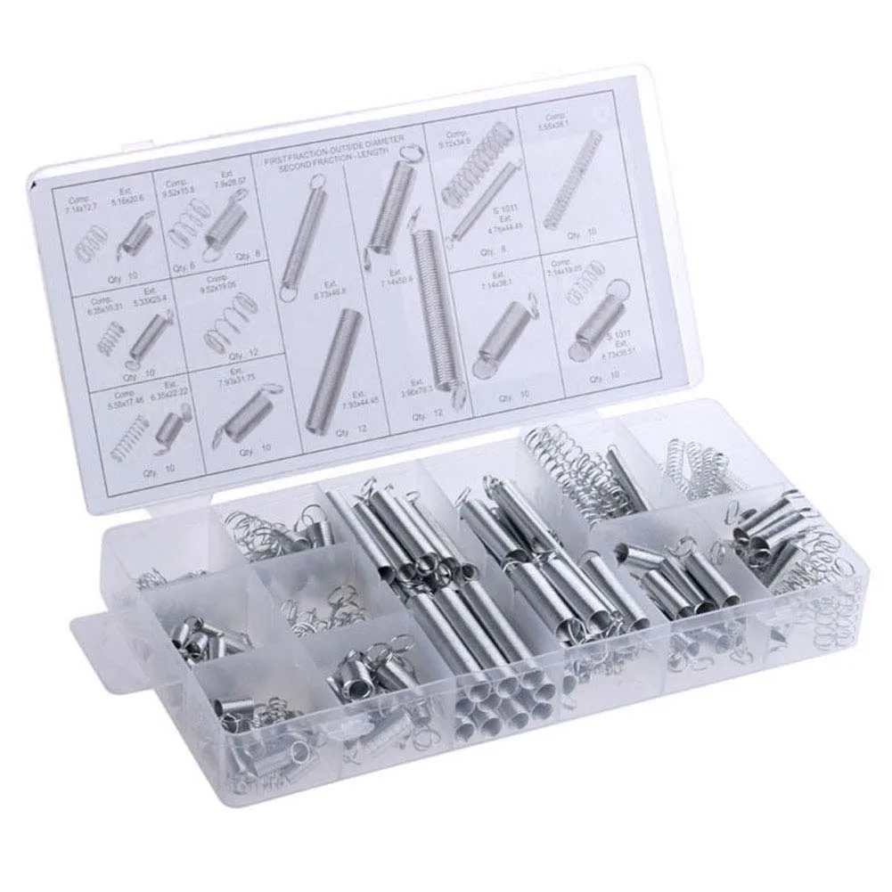 

200Pcs/set 20 Sizes Practical Metal Tension/Compresion Springs Assortment Kits _WK