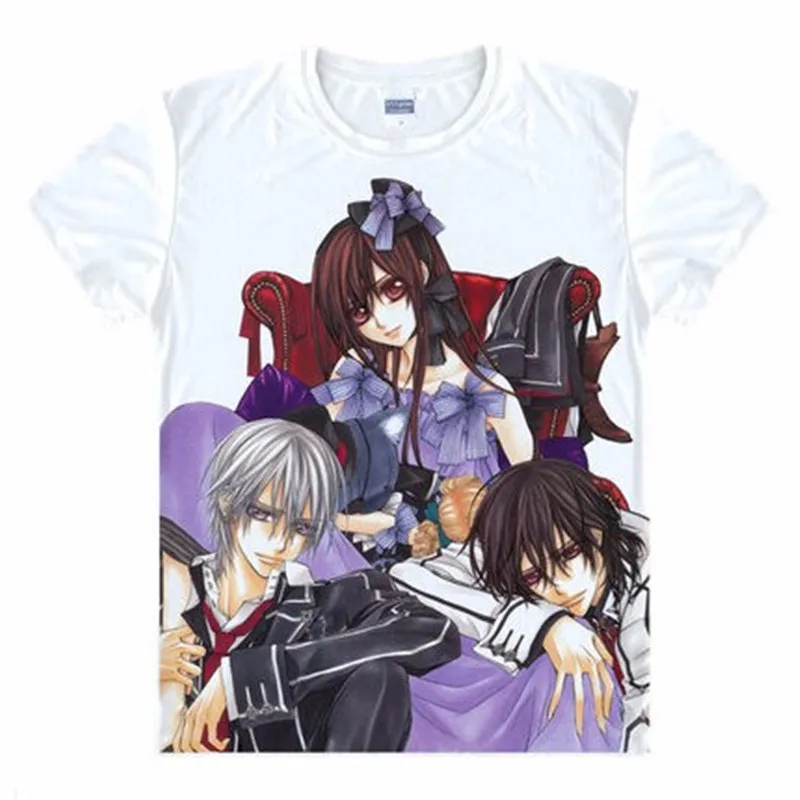Футболка рыцаря вампира для женщин и мужчин, футболка для косплея Kurosu Yuki Kiryu Zero Kuran Kaname, футболка унисекс, летняя футболка с аниме