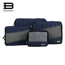 BAGSMART 4 Stücke Wasserdichte Nylon Verpackung Würfel Reise-gepäckverpackungs Organizer Zu Reisen Für Shirts Hosen Machen Ihre Suitcasse Der Bestellung