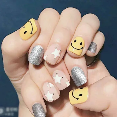 2017 Carton N Fake Nails Acrylic Peach Heart False With Glue 2017 Carton N Fake Nails Acrylic Peach Heart False With Glue 24pcs Faux Ongles Y