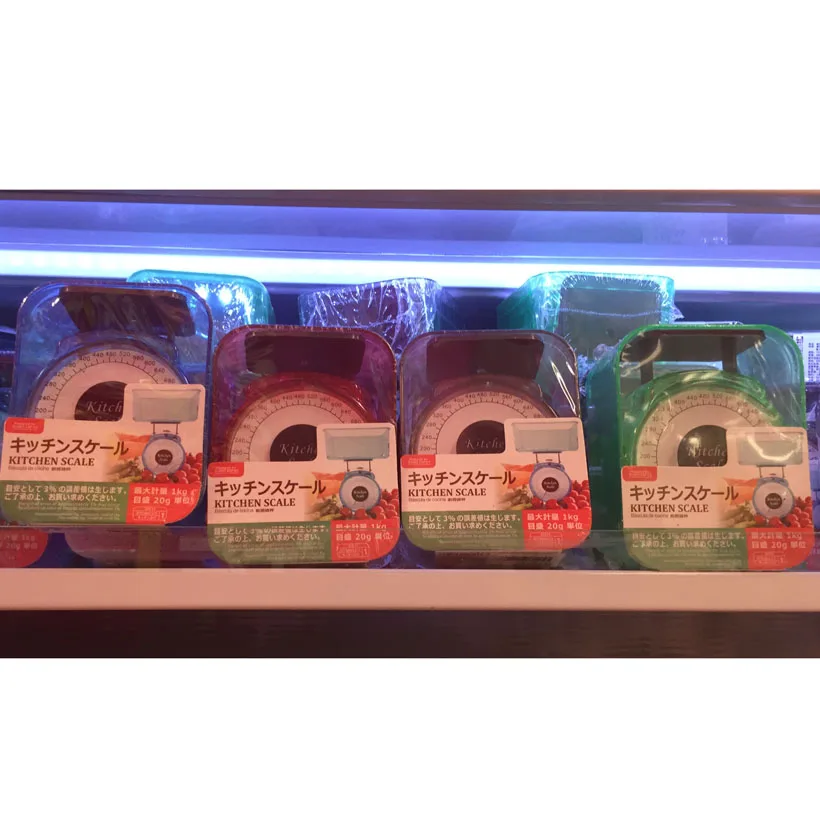 Daiso Japanese Shopping portable mini food scales kitchen scales spring