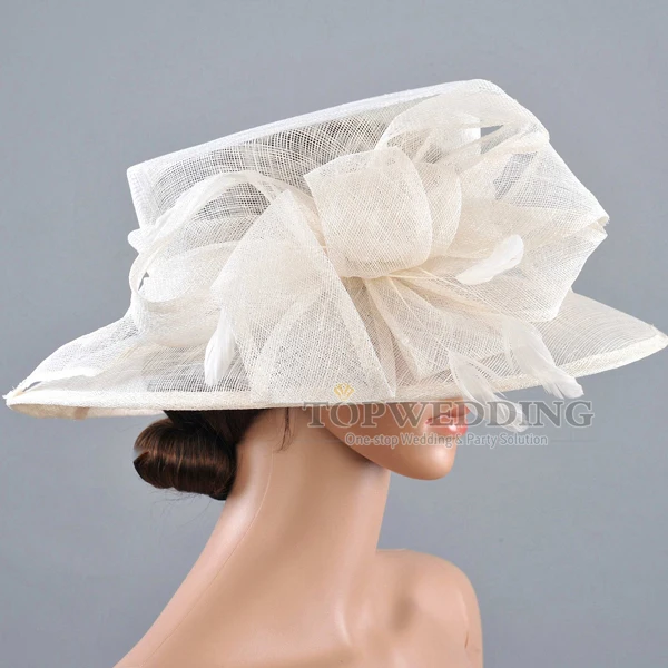 New Sinamay Ivory Wedding Church Hat Formal Occasion Bridal Horse New Sinamay Ivory Wedding Church Hat Formal Occasion Bridal Horse Races Hats For Women Kentucky Derby Spring Fedoras In From S