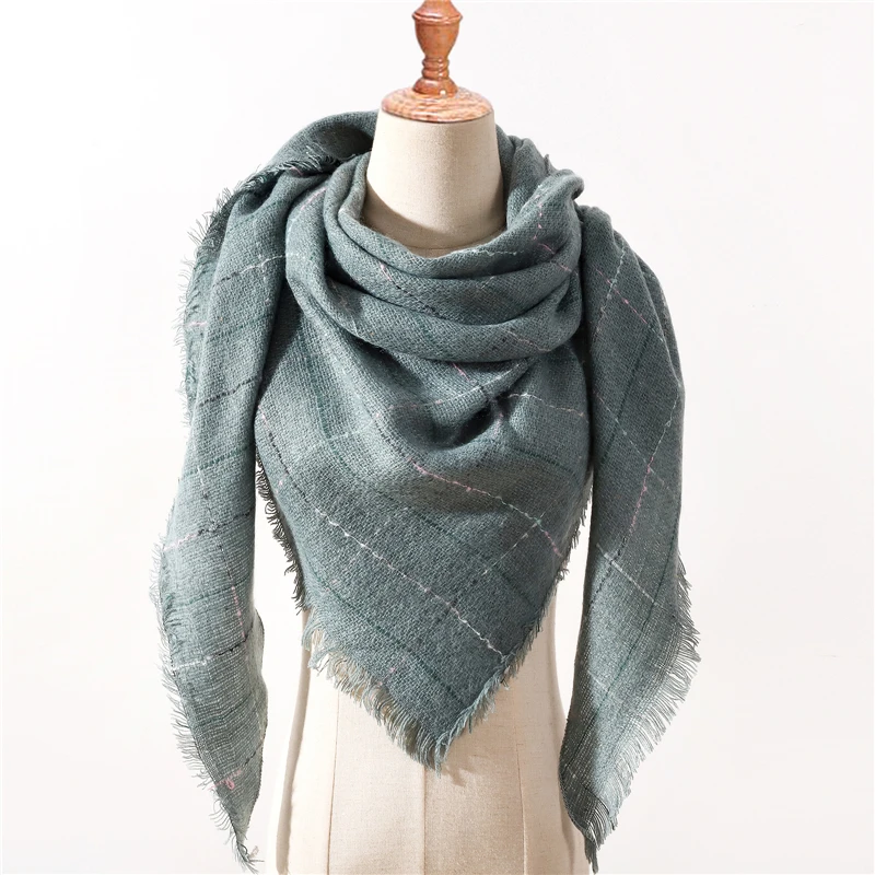 Дизайнерский брендовый вязаный женский шарф, мягкий зимний теплый шейный платок, Женский кашемировый шарф, шарф из пашмины - Цвет: m9