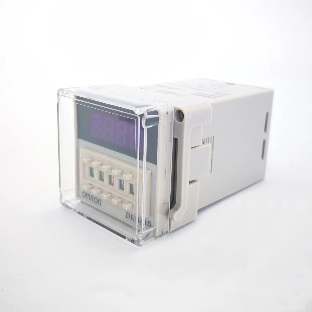 High Quality OMRON DH48S-2Z Timer Digital Time Relay 0.01s-99h99m Hours Time Delay Relay DC24V 12V 380V 110VAC with Socket Base