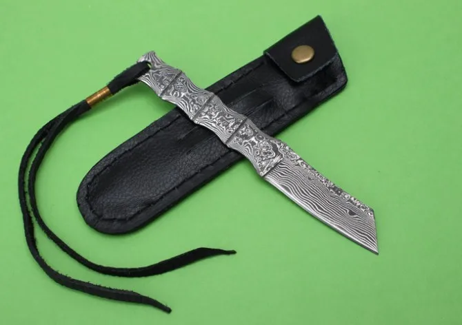 Коллекция Малый Охотничьи ножи, Дамаск фиксированным Ножи для шашлыков, выживания спасения Ножи