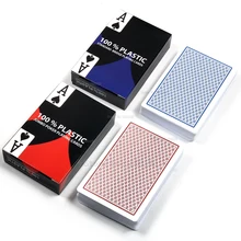 2 Sets/Lot Baccarat Texas Hold'em Plastic Playing Cards Waterproof Frosting Poker Card Board Bridge Game 2.28*3.46 inch K8356