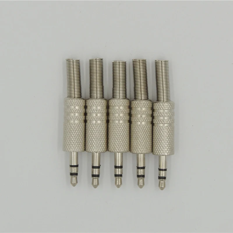 100pcs 1 8 3 5mm Stereo TRS Male Solder Metal Headphone Connector Plug adapter Upgrade Replacement