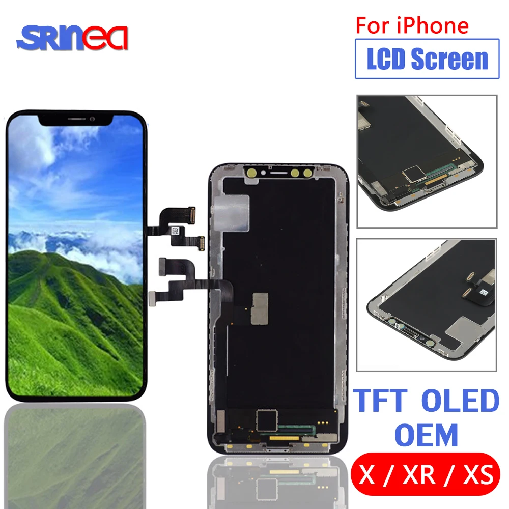

100% Test Grade For iPhone X XS XR XS Max Tianma AMOLED OEM LCD Display Touch Screen Digitizer Replacement Assembly Parts