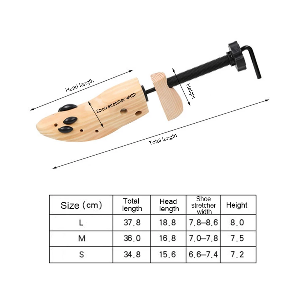 Деревянные регулируемые 2-way обуви Носилки Expander Shaper дерево S-L для женщин мужчин унисекс# SW