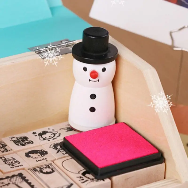 ZTOYL Kawaii зимняя Снежинка Деревянный DIY штамп Скрапбукинг игрушечные инструменты
