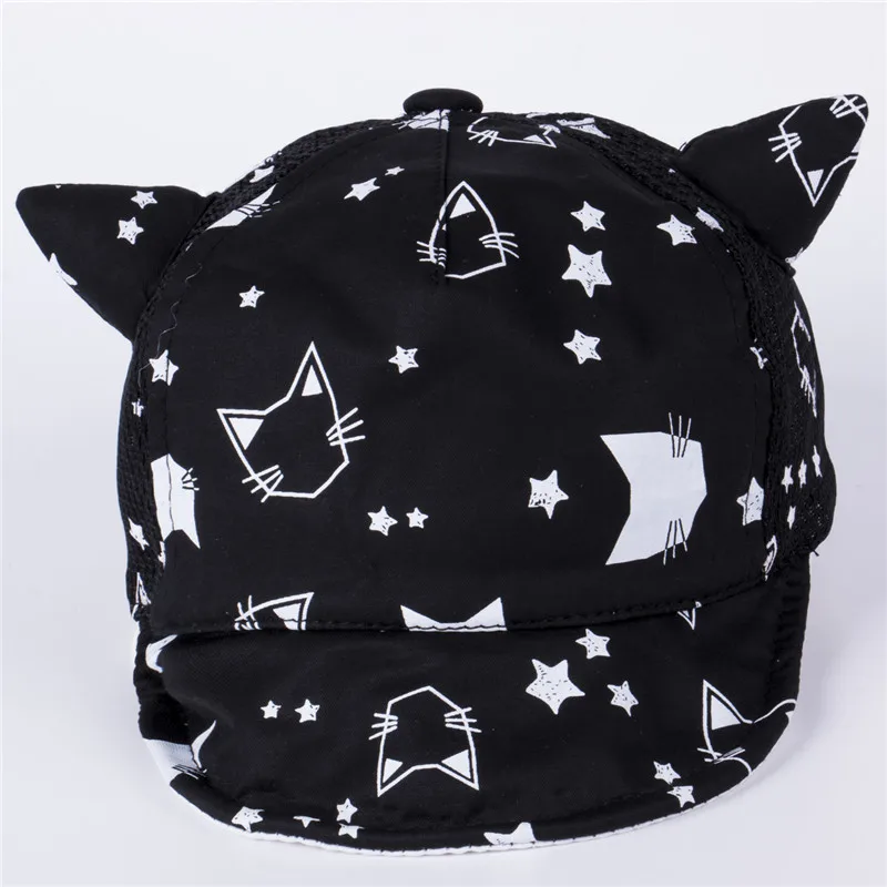 

Children Newborn Baseball Cap Baby Girls Boys Spring Autumn Winter Hats Infant baby Cute Cat Ears Baby Kids Cotton Caps 1pc