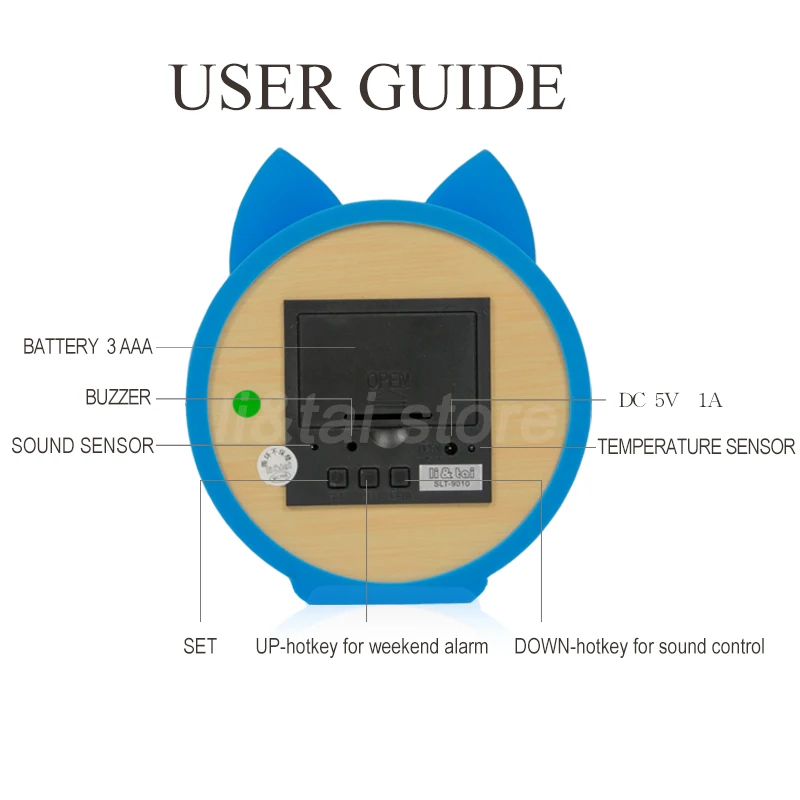 СВЕТОДИОДНЫЕ Деревянные будильники детские часы милый кот Силиконовые электронные деревянные настольные часы мультфильм Календарь совершенство Голосовое управление