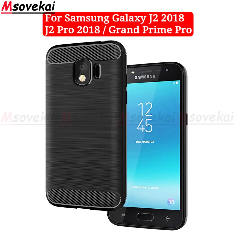 

For Samsung Galaxy J2 Pro 2018 Case Cover Shockproof Carbon Fiber Bumper TPU Silcone Protector Cover For Samsung Galaxy J2 2018